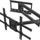 BONTEC TV Wall Mount with Extra Long Extendable Arm for 32-75 Inch TVs, Holds Up to 132lbs, Full Motion Dual Arm TV Bracket with Tilt, Swivel, Level Adjustment, Max VESA 600x400mm, Wide Compatibility