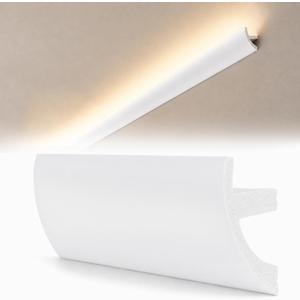 moonoom 10 Pack 39 Ft Ceiling Crown Molding Trim, High Impact Ceiling Decorative Moulding, Room Top Light Strip Crown Molding for Ambient Home Bedroom Living Room Lighting (Style B)
