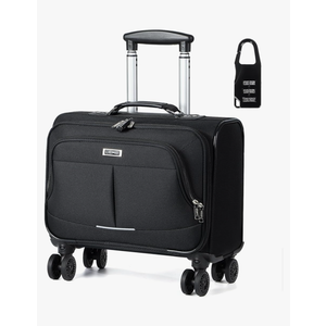 Lekebobor Rolling Laptop Bag Rolling Laptop Briefcase on Wheels for Women Fits Up to 15.6Inch computer Bags Water Resistant for Work Travel and Business, Black