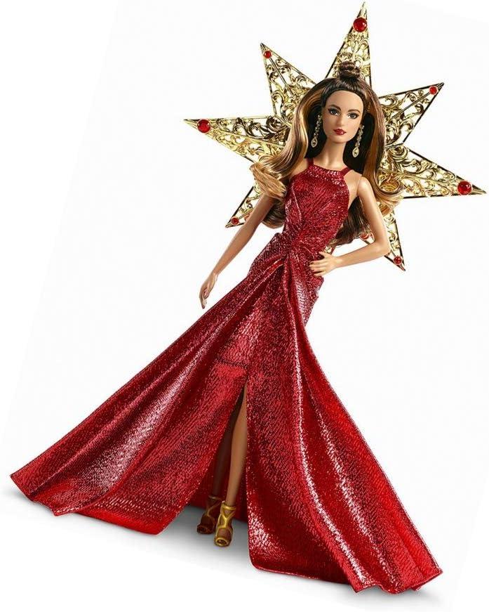 Barbie 2017 Holiday Teresa Doll, Brunette with Red Dress, 10.5 x 3 x 13 inches