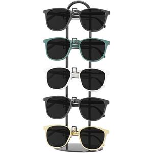 Byken Sunglasses Holder Organizer, 5 Tier Eyeglass Display Storage Stand,.Metal Sunglass Tower (Black)