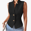 Women's Sleeveless Blazer Summer Casual Fully Lined Vest Tank Business Casual Work Trendy Elegant Outfits 2025 S