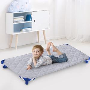 Cot Sheet for Standard Size Daycare/Pre-School Cot Kids Nap Mat Sheet 23" x 51", Childrens Naptime Cot Sheet, Breathable Nap Mat for Boys and Girls, Grey