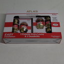 Lewis Hyman 1734101 Atlas Ball Door Lock Knob Combo Kit, Polished Brass, 2 Pack