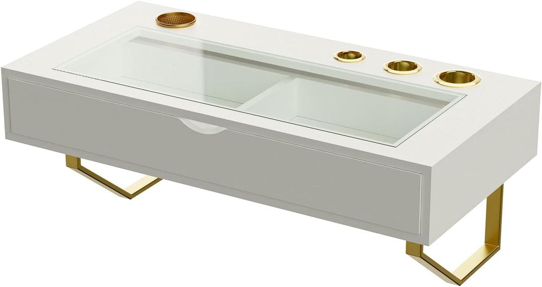 Floating Vanity Makeup Table, 31 inch Wall Mounted Desk for Bedroom Dressing Room, Vanity Shelf with Drawer, White