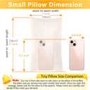 1 MIDDLE ONE 2 Pack Small Pillow, Memory Foam Mini Pillow 11 X 7 Inches for Travel, Sleeping, Nap and Neck, Knee, Lumbar Support, Tiny Cushion for Pet, Dogs (Off-White)