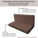 4PCS Rv Dinette Cushion Covers, Outdoor Rv Sofa Covers Washable Rv Seat Covers Furniture Protector Jacquard Stretchable Camper Cushion Covers with 2 Backrest Cover & 2 Bench Cover (Coffe)