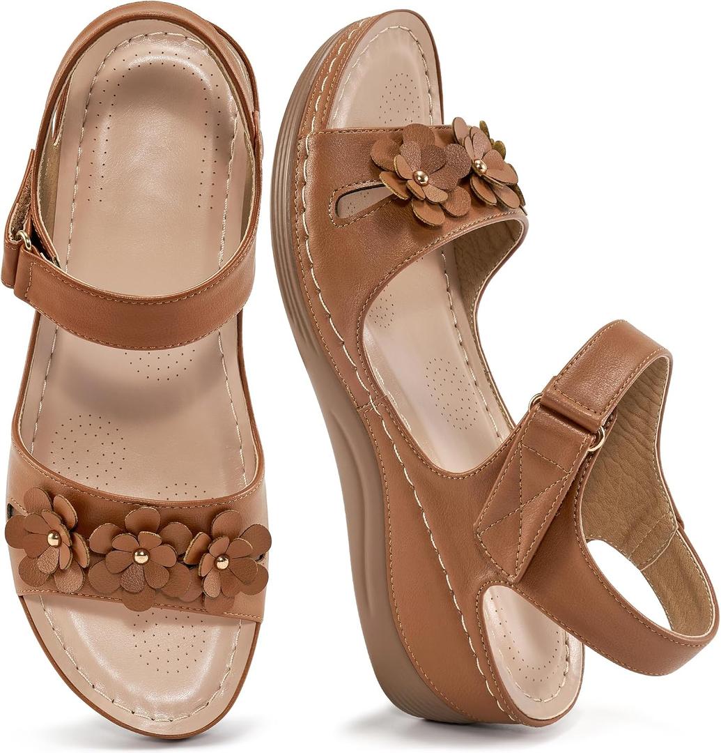 FUDYNMALC Sandals for Women Dressy Wedge: Comfortable Summer Shoes 2025 Walking Platform Footwear for Beach Vacation