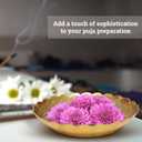 Shubhkart Brass Engraved Nakshi Plate Set 11 cm (Pack of 5)  Indian Decorative Ritual Plates for Puja, Meditation & Festive Dcor | Traditional Hindu Offering Plates for Home Altar & Cultural Gifting