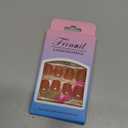 Frinail Press On Nails for Women 30Pcs 15 Sizes, Bright Coral Short Square Fake Nails Kit, Coral Pink Glue On Nails, Artificial Nails with Glue for Narrow Short Wide Flat Nail Beds