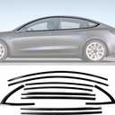 Stainless Steel Window Trim Chrome Delete for Tesla Model 3 2017-2026 Black Window Trim Blackout Kit