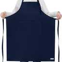 ROTANET Extra Large Apron for Men Adjustable Bib Aprons with 2 Pockets Cooking Kitchen Women Chef Water & Oil Resistant