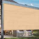 VICLLAX 90% Shade Fabric Sun Shade Cloth Privacy Screen with Reinforced Grommets for Outdoor Patio Garden Pergola Cover Canopy 20x20 FT, Wheat