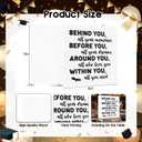 5 x 2026 Graduation Wood Box Sign for Graduate Gifts, Positive Quote Behind You All Your Memories Wooden Box Block Sign for Grad Party Favors Supplies Tabletop Home, Black White