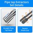 6-Piece NPT Pipe Tap Set, 1", 3/4", 1/2", 3/8", 1/4", 1/8" NPT Tap Set, Carbon Steel Hand Threading Plumbing Tap Set for Accurate Threads, Assorted Plumbers Mechanics DIY Thread cutting tools