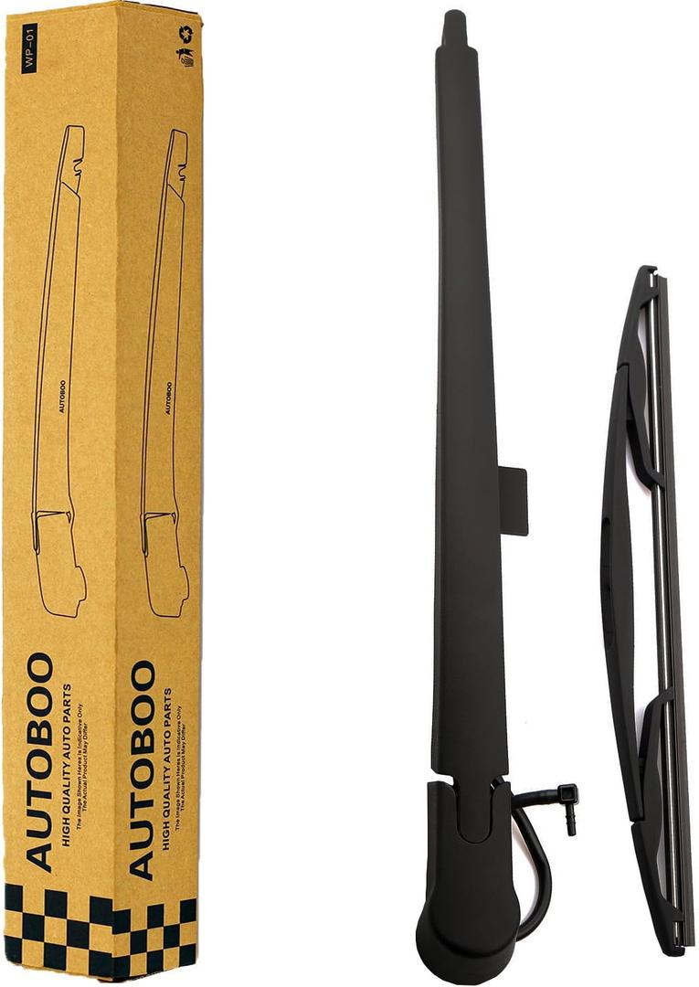 Rear Window Wiper Arm Blade Set Replacement For Cadillac Escalade,GMC Yukon,Chevy Tahoe Suburban,2007-2013 - Back Windshield Wiper Accessories OEM 15277756 Blade:12"