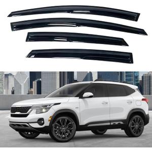 IG Window Visors Fit for 2021-2026 Kia Seltos, Out-Channel Rain Guards Vent Wind Deflectors 4PC, Car Accessories for 21-26 Seltos