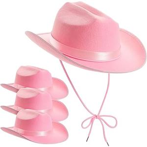 Zodaca Pink Western Cowboy Hat for Kids, Unisex Youth (4 Pack)