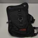 Larswon Thigh Pouch Bag - Tactical Waist Pack for Motorcycle, Waterproof Black