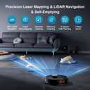 Robot Vacuum and Mop, 11500 Pa Suction, 3-in-1 Robotic Vacuum with Smart LiDAR Navigation, 90 Day Self-Emptying,160 Min Runtime,App/Alexa/Voice Control, Ideal for Pet Hair, Carpet & Hard Floor