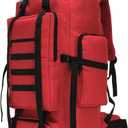 Hiking Backpack for Men 70L/100L Camping Backpack Military Rucksack Molle 3 Days Assault Pack for Climbing Red