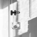 Door Lock Latch for Home & Hotel Security,Brushed Finish Stainless Steel Door Chain Lock,U-Swing Locks Front Door Locks for Kids (Black)
