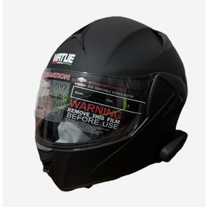Motorcycle Helmet Modular Flip Up Full Face Virtue MD808 W/ BT Wireless Earphone
