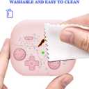 OneNine Compatible with Samsung Galaxy Buds 3 Pro Case, Silicone Case for Samsung Galaxy Buds 3/3 Pro, Wireless Bluetooth Headphones Protective Case with Keychain, Headphone Accessories (Pink)