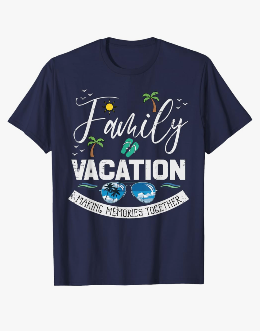 Family Vacation Memories Together Match Men Women Kid T-Shirt, Small Size