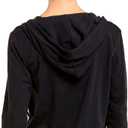 Sofra Women's Thin Cotton Zip Up Hoodie Jacket (Black, XL)