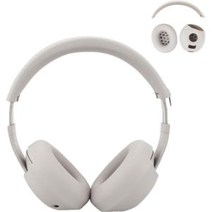 umvowuxa Studio Pro Silicone 2in1 Sweat Case Cover Set with AntiScratch Ear Pad Covers & Zipper Headband Cover – Compatible with Beats Studio Pro Wireless Headphones（Off White）