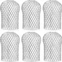 6 Pack Gutter Downspout Guards, Expandable Leaf Filter Strainer, Adjustable Gutter Guard Protector, Rust-Proof Downspout Guard to Prevent Leaves, Debris & Rodents from Clogging