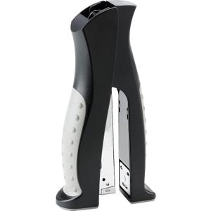 Business Source Vertical Desktop Stapler, Full-Strip, 20 Sheet Capacity, Black