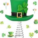 St Patrick's Day Hat Miniature Tree Topper Green Hat St Patrick's Day Ornaments Hat Tree Topper 4 Inches Mini St Patrick's Day Tree Ornaments for St Patrick's Day Party