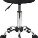 FURWOO Adjustable Salon Chair Small Rolling Stool with Wheels for Spa Salon Massage Home Office Black