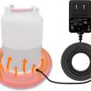 Heated Chicken Waterer Cord  Freeze-Proof Poultry Water Heater for Winter, Prevents Water Freezing in Drinkers for Chickens, Ducks, Rabbits & Small Animals - 1 Pack (Excluding Chicken Waterer)