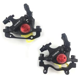 MTB Road XTECH HB-100 MTB Road Line Pulling Hydraulic Disc Brake Calipers Front & Rear Mountain Bike Disc Brake E-Bike Disc Brake Set (1 Pair Black)