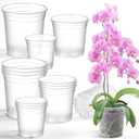 12 Pack 6.2/7.7/9.4 Inch Large Clear Nursery Pots for Plants Flexible Clear Plastic Nursery Pots with Drainage Hole Transparent Plastic Seedling Planter for Indoor Outdoor Rooting Visibility