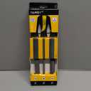 TARIST Metal File Set, 3-Piece, 8-inch,Professional Carbon Steel File, Includes Flat/Half-Round/Round,Work for Metal, Wood and More