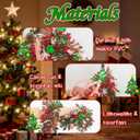 50 Feet Christmas Tinsel Garland with Snowflake Christmas Tree,Christmas Garland Decorations with Glitter Foil,Shiny Metallic Twist Garland for Xmas Tree,Home Mantle,Staircase Railing (50FT-Green Red)