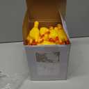 Honoson 50 Pcs Rubber Chickens Squeak Screaming Chicken Novelty Bulk Dog Toys for Pets Dogs Adults, 6.3 Inch(Yellow)