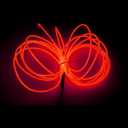 MaxLax EL Wire Red, 9.8ft/3m Portable Battery Pack Neon Light Strip 360 Cuttable Glowing Rope Lights for Parties, Halloween, DIY Decoration