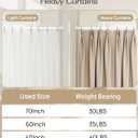 Heavy Duty Tension Curtain Rod by EZFurni, 35 to 76 Inches, Anti-Slip Spring Loaded Curtain Rods No Drilling, Apartment Renter-Friendly Tension Rod for Windows, Bathroom, Closet & Door, White