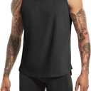 Boyzn Men's Cotton Workout Tank Tops, Athletic Gym Muscle Tank Top, Fitness Bodybuilding Sleeveless Tee Shirts for Men (Black, S)