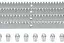 Galvanized Gear Steel Gate Rack for Sliding Gate Opener Including Installation Screws 4 Meters(13.12 feet)