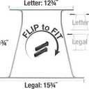 Officemate Universal Hanging File Frame, Letter and Legal Size, Rails 24 to 27, Steel, 1 Set 