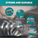 60-Piece Stainless Steel Hose Clamp Kit Adjustable Worm Gear Clamps for Plumbing, Automotive & Mechanical Use 304 Stainless Steel, 16-25mm & 19-29mm (0.5 Width), 5/16 for Others (Pack 4)