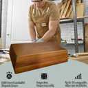 Magnetic Cord Holder Solid Wood Bigger Cable Organizer with 10pcs Magnet Clips for Charger Management on Desktop, Nightstand, or Side Table (Walnut)