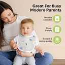 8-Pack Organic Baby Bibs for Boys, Girls - Soft Cotton Drooling and Teething Bibs for Baby Girl & Boy, Extra Absorbent, Easy To Clean & Put On for Toddler, Newborn, Infant 0-24 Months (Cosmo)