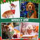 Aliceset 240 Pcs Christmas Dog Bandana Bulks Red Green Xmas Tree Santa Hat Snowflake Patterns Dog Kerchief Set Bibs Triangle Pet Scarf Soft Gifts Cat Costume Accessories for Small and Medium Puppy